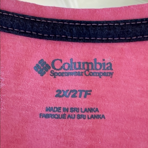 Columbia 2X Women's Rose Coral Mandala Tee Shirt - Picture 4 of 4